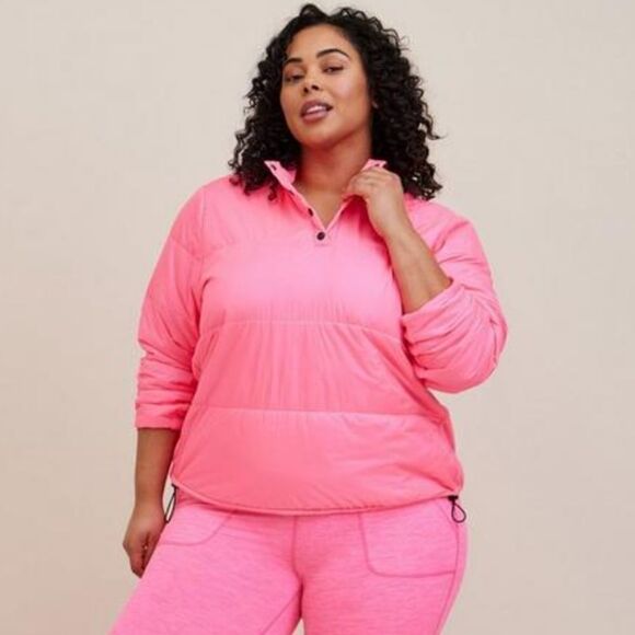 Torrid Size 5 Pink Puffer Jacket New - Picture 1 of 4